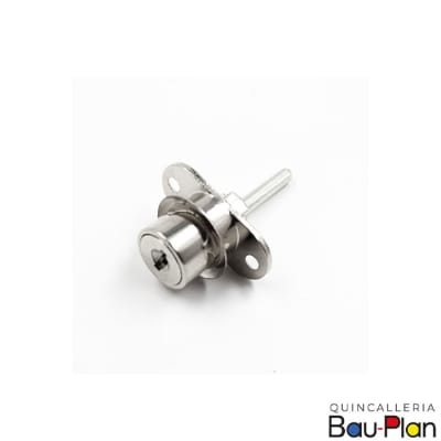 CERRADURA 446 ø16, Frontal Cilindro ø 19 mm. NiqueL, Sin Barra1