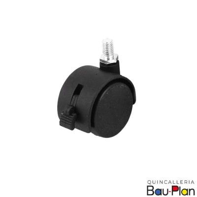 RUEDA Con Hilo y Freno Negra TWU 50mm (Unidad)1