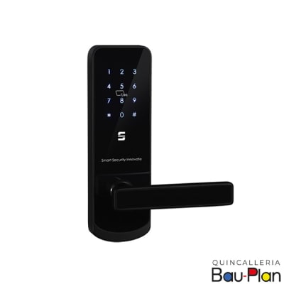 CERRADURA DIGITAL Bluetooth/Picaporte-Cerrojo/Níquel Negro/Derecha -1