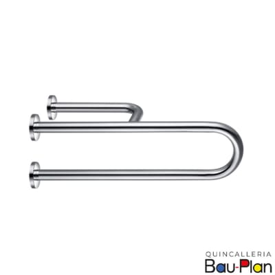 BARRA SEGURIDAD TRES APOYOS Acero inox 304 ø32mm Medidas: 600x130mm1