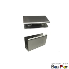 ESCUADRA p/Vidrio Recta 56x28mm CROMADA