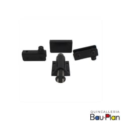 BISAGRA Vidrio c/Retén (Juego) Negra