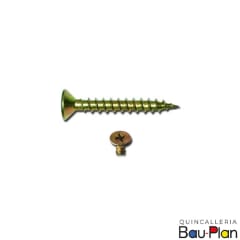 TORNILLO Madera Aglomerada 3,0x12mm (100 un) Amarillo (piano)