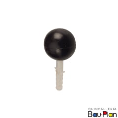 TOPE Puerta Esferico con Tarugo Negro Plastico (Unidad)