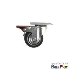RUEDA de Goma 3 con Freno y Base (Unidad)