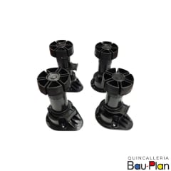 PATA ZOCALO (4 UNI) PLASTICO NEGRO 100mm