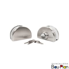 CERRADURA FL 502 para puertas de vidrio, Inox Flotante