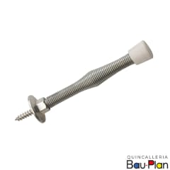 TOPE DE PUERTA RECTO FLEXIBLE 3 1?2 (70 MM) ACERO ZINCADO BLANCO (Unidad)
