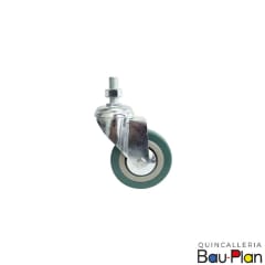 RUEDA GIRATORIA CON PERNO GOMA 50x18mm. (2) 27K