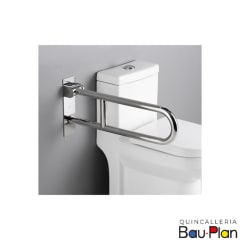 BARRA SEGURIDAD ABATIBLE, Acero inox 304, ø32mm 700x250x100mm