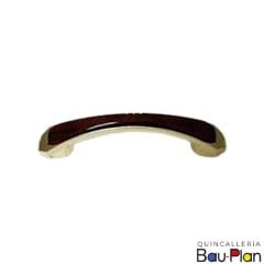 TIRADOR PALOMO ORO CAOBA 96MM