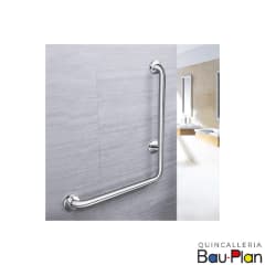 BARRA SEGURIDAD ÁNGULO RECTO Acero inox 304, ø32mm 710x610x90mm