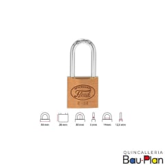 CANDADO 30MM CON GANCHO LARGO 60 MM SEGURIDAD ESTANDAR