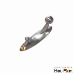 PERCHA GANCHO MEDITERRANEO NIQUEL SATIN (33mm Ancho x 135mm Alto)  (Unidad)