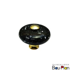 TIRADOR POMO DORADO NEGRO NACAR 5701 STAMP
