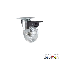 RUEDA SILICONA  100MM C/FRENO 76Kg (Unidad)
