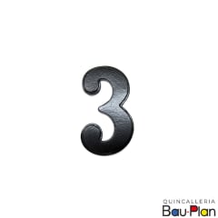 NUMERO 3 Fierro Forjado 70mm