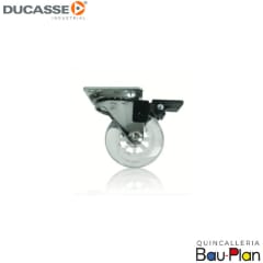 RUEDA SILICONA   75MM C/FRENO 64Kg (Unidad)