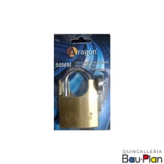 CANDADO BRONCE SOLIDO 50MM SEGURIDAD ARAGON