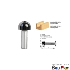 FRESA ROUTER MEDIA CAÑA 1/4 x 3/4 x 1/2 x 1-13/16