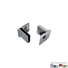 BISAGRA Vidrio C132B Cromo  (Juego)