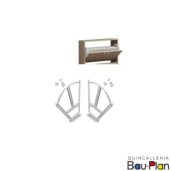 BISAGRA Compas Zapatero 2 1/2 (Juego par) Balda Blanca
