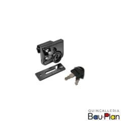 CERRADURA 209, vidrio, NEGRA, 2 Puertas hasta 8 mm espesor