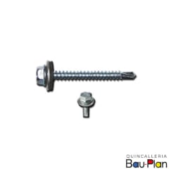 TORNILLO (100 un) Hexagonal 12x2 Punta Broca C/Golilla Zinc