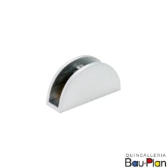 Escuadra para Vidrio 1/2 Luna Acero Grande  51,4x24mm