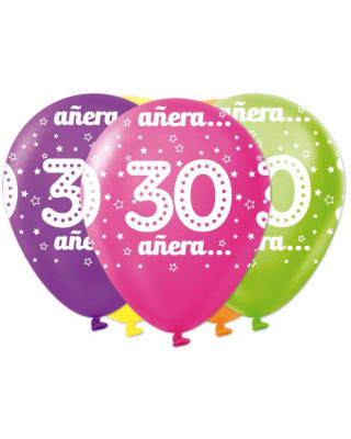 GLOBOS N°12 25 UNIDADES DISEÑO "30"