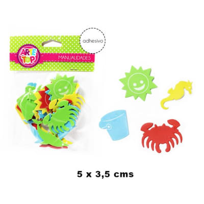 FIGURA DE GOMA EVA FLOR PLAYERO