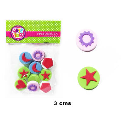 FIGURA DE GOMA EVA FLOR FIGURAS CIRCULAR