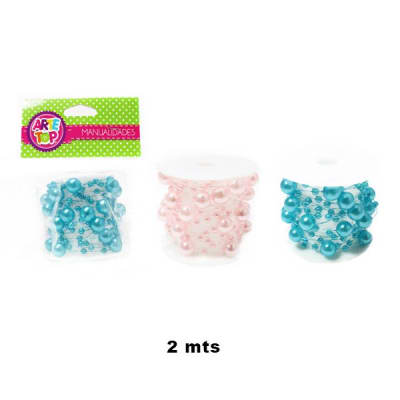 ROLLO CINTA PERLAS COLORES 2MT/ 360