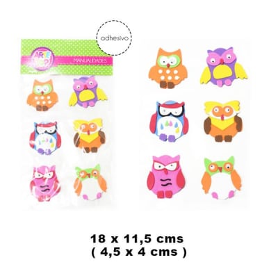 FIGURA DE GOMA EVA BUHO