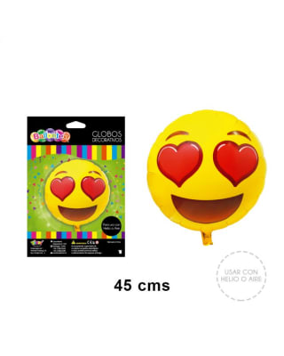 GLOBO METAL EMOTICON AMOR