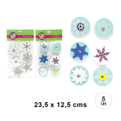 FIGURA DE GOMA EVA STICKERS COPO NIEVE STAR/300