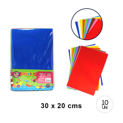 SET GOMA EVA 20X30CM LISA 10HJS