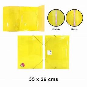 CARPETA CON ELASTICO Y CON ACCO PLASTICA AMARILLO