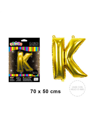 GLOBO METALICO LETRA GOLD K