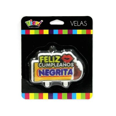 VELA FELIZ CUMPLE NEGRITA