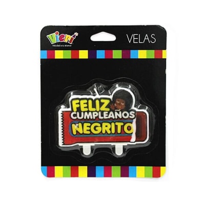 VELA FELIZ CUMPLE NEGRITO