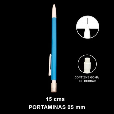 LAPIZ PORTAMINA 0,5MM CELESTE