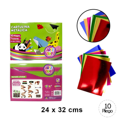 ESTUCHE ARTE TOP PAPEL CARTULINA METALIZADA 24X32CM