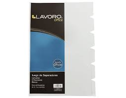 SEPARADOR 6 DIVISIONES BLANCO OFICIO