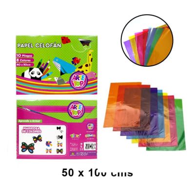 ESTUCHE ARTE TOP PAPEL CELOFANT 45X50CM 8 COLORES