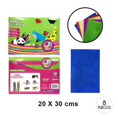 ESTUCHE ARTE TOP PAPEL GLITTER 20X30CM 8HJS
