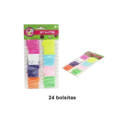 SET GLITTER NEON X 24 PCS