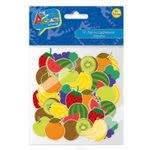 FIGURA DE GOMA EVA AUTOADHESIVAS FRUTAS 50 PCS