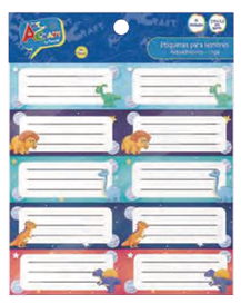 ETIQUETA ADHESIVA PARA NOMBRE 3,5X7cm (10 unidades) NIÑOS