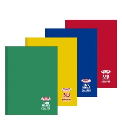 CUADERNO COLLEGE 100HJS 5MM 4 COLORES